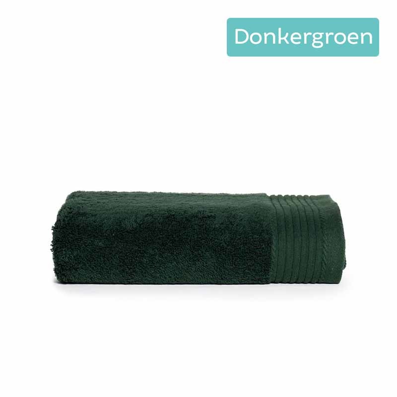 The One Towelling Handdoek Deluxe - 60 x 110 cm Kleur: Donkergroen