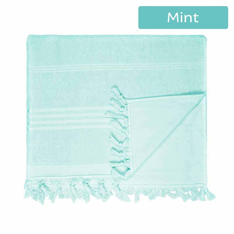 The One Towelling Hamam Strandlaken - 100 x 165 cm Kleur: Mint