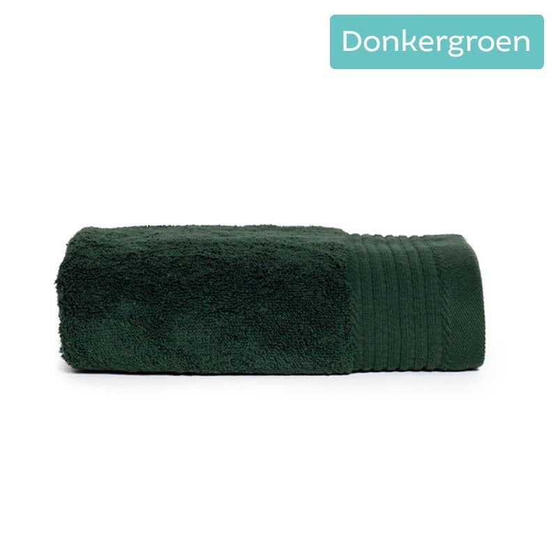 The One Towelling Handdoek Deluxe - 50 x 100 cm Kleur: Donkergroen