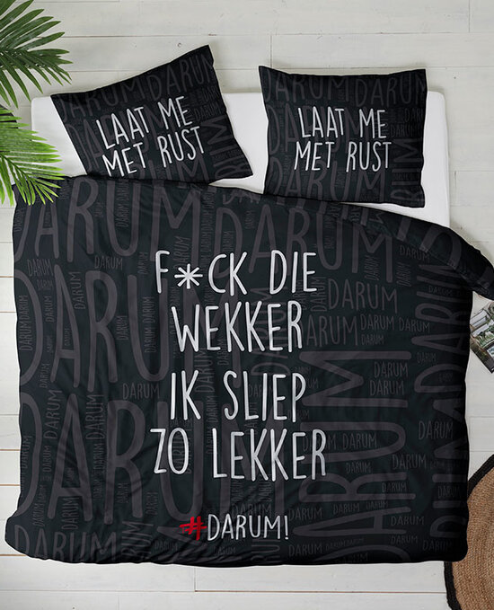 #DARUM! F*ck die wekker! Dekbedovertrek 