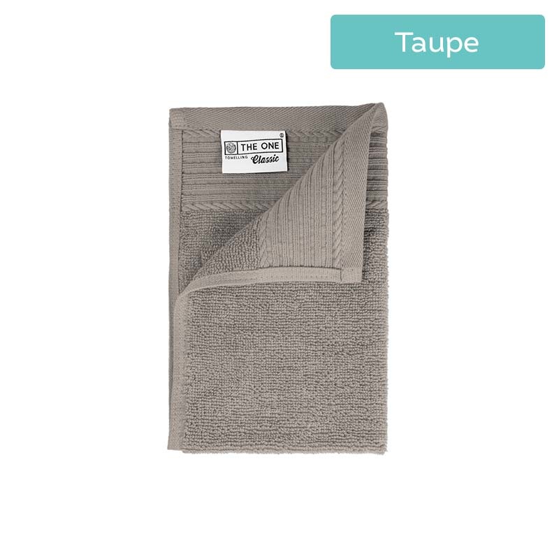 The One Towelling Gastendoekje Classic - 30 x 50 cm Kleur: Taupe