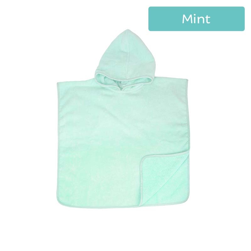 The One Towelling Baby Poncho Kleur: Mint