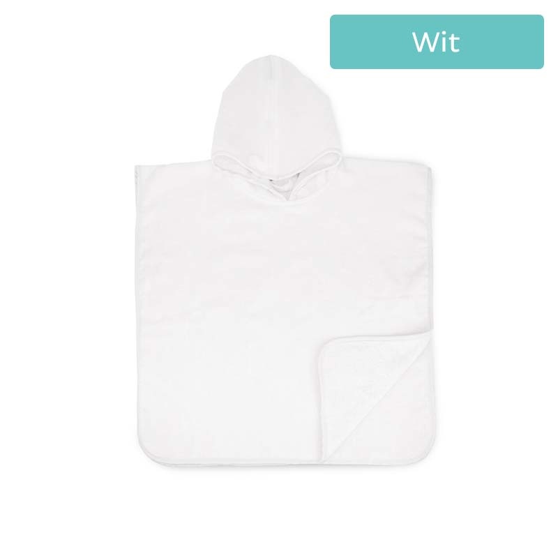 The One Towelling Baby Poncho Kleur: Wit