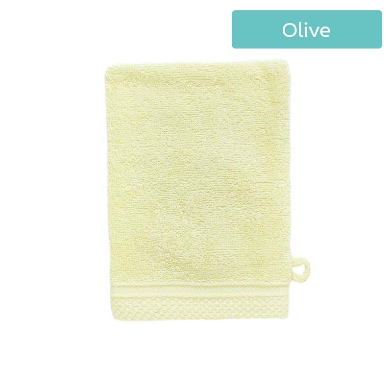 The One Towelling Washandje Bamboe Kleur: Olive