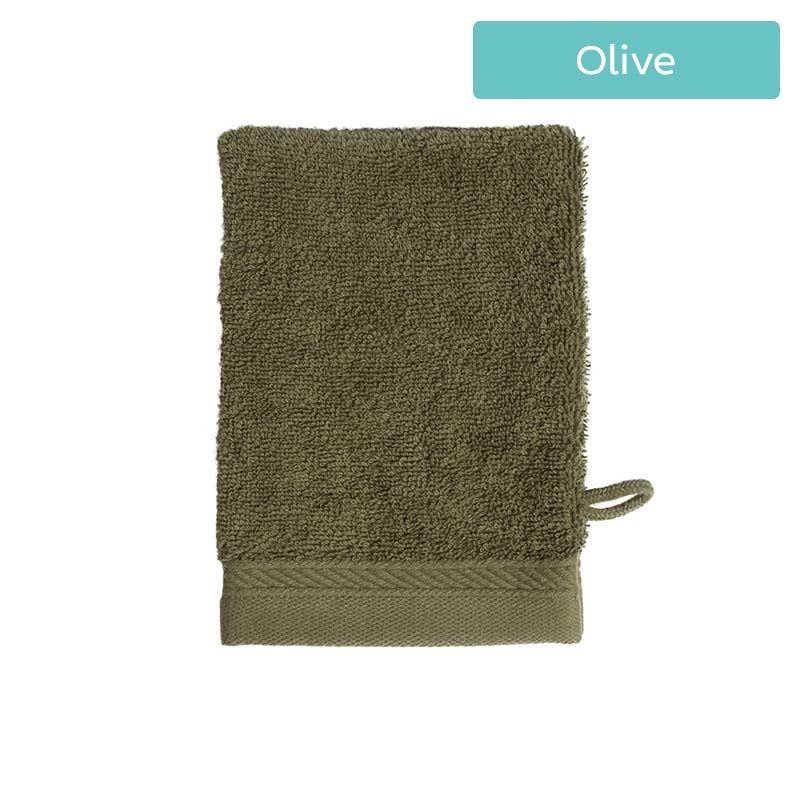 The One Towelling Washandje Organic Kleur: Olive