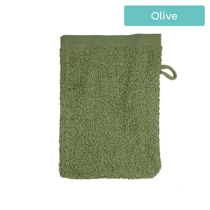 The One Towelling Washandje Classic Kleur: Olive