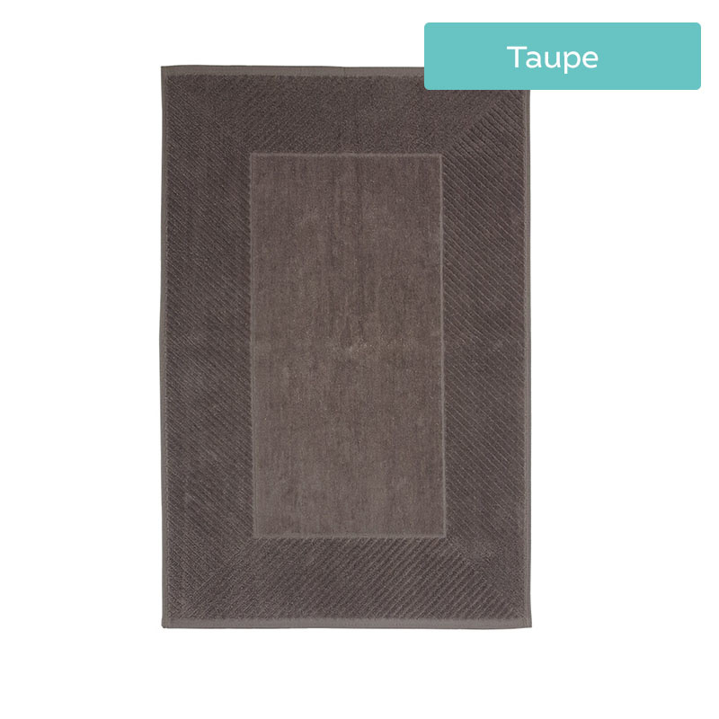 The One Towelling Badmat Velours Kleur: Taupe