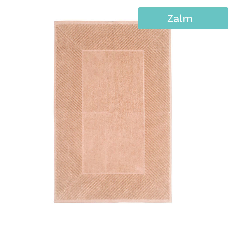 The One Towelling Badmat Velours Kleur: Zalm