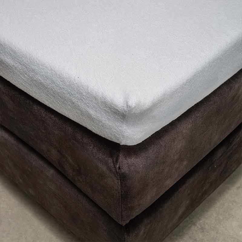 Badstof Topper Hoeslaken 140x200 cm Taupe Fresh & Co Dekbed-Discounter.nl