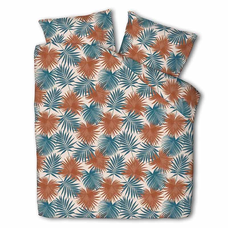 Presence Pretty Palm - Terra Dekbedovertrek Lits-jumeaux (240 x 220 cm + 2 kussenslopen)