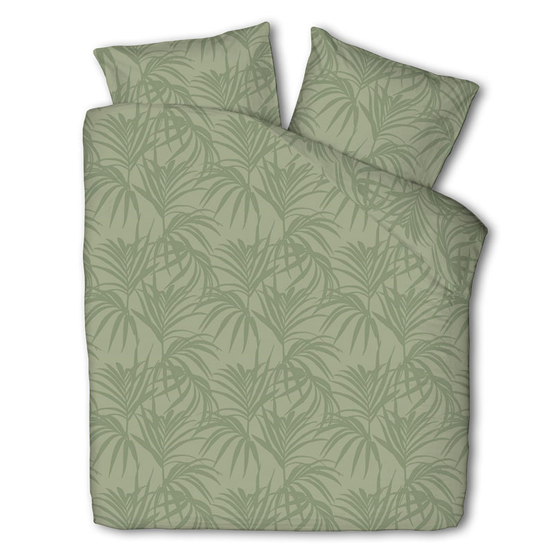 Dekbedovertrek Mink Palms Tweepersoons (200x220 cm) Groen Microvezel Dessin: Bloemen, Natuur Fresh &