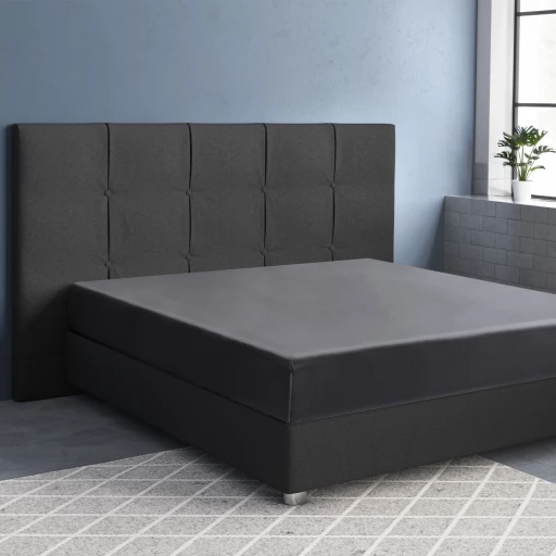 Primaviera Deluxe Hoeslaken Satijn - Antraciet - 70 x 200 Kleur: Antraciet, 70 x 200 cm