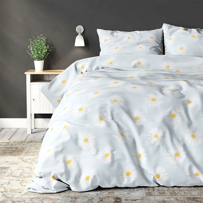 Dekbedovertrek Madeliefje - Tweepersoons (200x220 cm) - Meerkleurig Polyester-katoen - Dessin: Patroon - Sleeptime Elegance - Dekbed-Discounter.nl