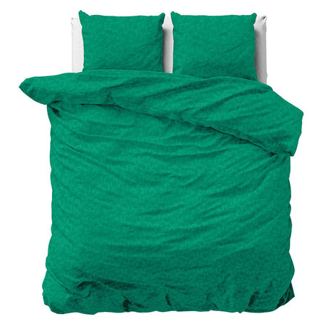 Gaia -  Groen Dekbedovertrek - 200 x 200/220 cm