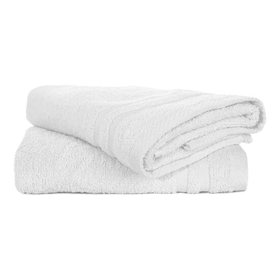 2-PACK: Handdoeken - Wit - 60 x 110 cm