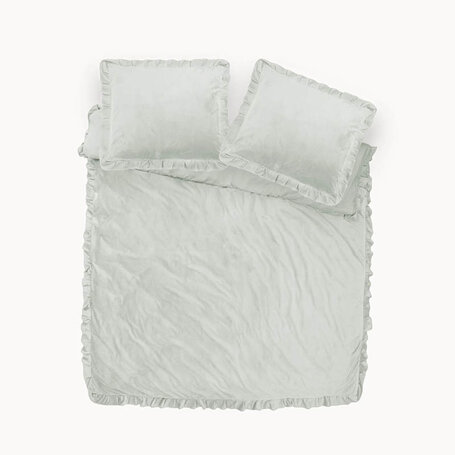 Velvet Ruffles Dekbedovertrek - Wit