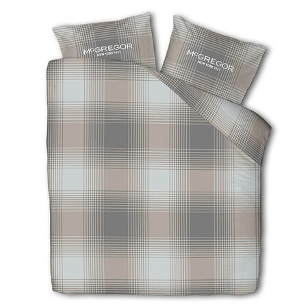 Dekbedovertrek McGregor - Katoen-Flanel - Taupe Tartan