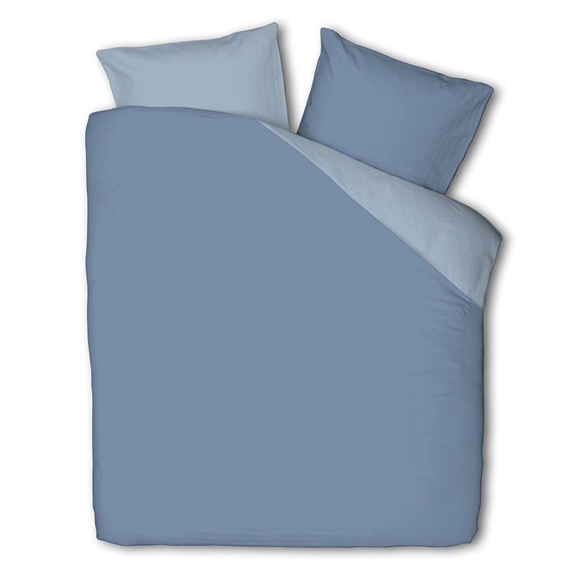 Dekbedovertrek Hotel Two Tone Tweepersoons (200x200 cm) Blauw Microvezel Dessin: Effen Fresh & Co De