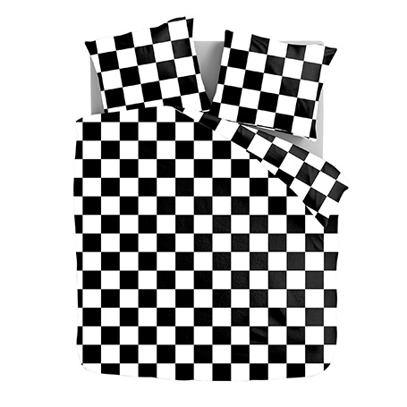 Dekbedovertrek Chess Block Lits-Jumeaux (240x220 cm) Geel & Roze Microvezel Dessin: Luna Bedding Dek