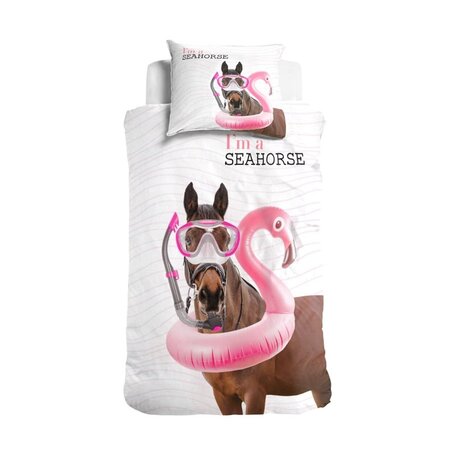 Dekbedovertrek Katoen - I'm a Seahorse