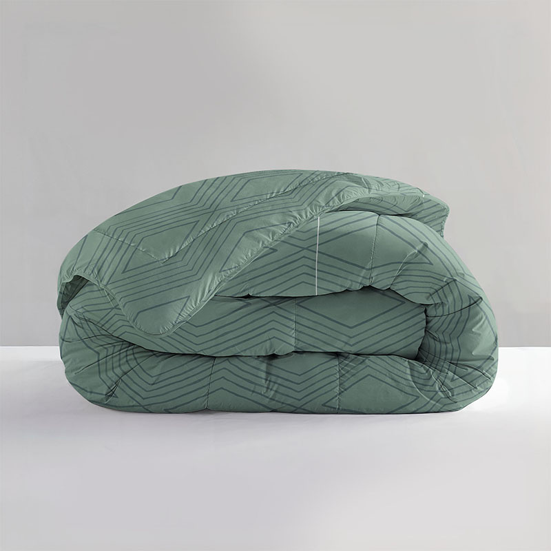 Sleeptime 2 in 1 Dekbed zonder Overtrek Dorian - Dekbed - 200 x 200 cm + 2 x kussenslopen 60x70 - Groen