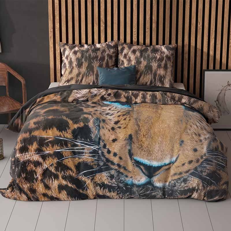 Sleeptime Cheetah - Dekbedovertrekset - Lits-Jumeaux - 240x200/220 + 2 kussenslopen 60x70 - Taupe