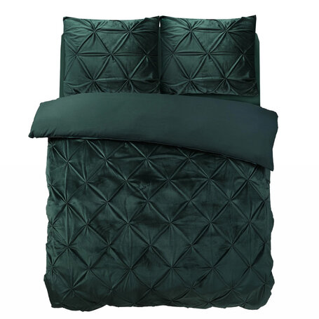 Dekbedovertrek Velvet Pintuck - Groen