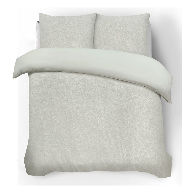 Flanellen Dekbedovertrek Glamour Deco - Lits-Jumeaux (240x220 cm) - Creme - Dessin: Luxe - Sleeptime - Dekbed-Discounter.nl