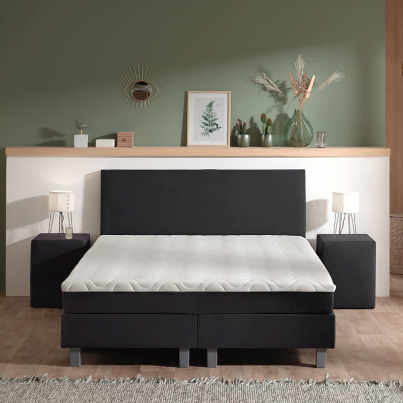 2-Persoons Boxspring Julia Relax - Zwart 160x220 cm - Pocketvering - Inclusief Topper - Dekbed-Discounter.nl