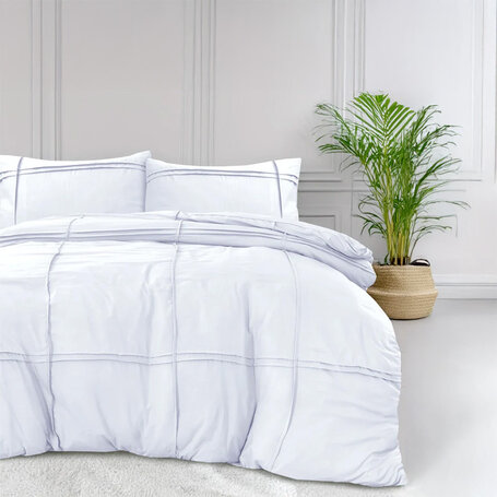Dekbedovertrek Washed Tufted - Wit