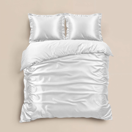 Dekbedovertrek Glossy - Wit - 140 x 200/220 cm