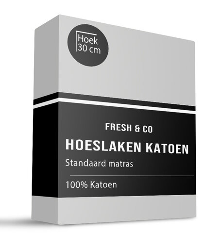 Hoeslaken Katoen - Lichtgrijs - Verkoelend