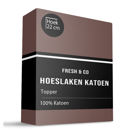 Topper Hoeslaken - Katoen  - Terra - Verkoelend