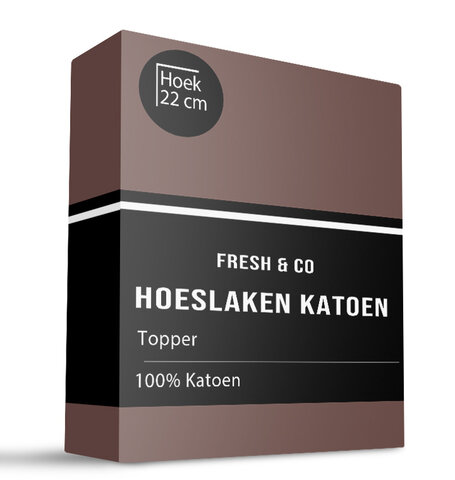 Topper Hoeslaken - Katoen  - Terra - Verkoelend
