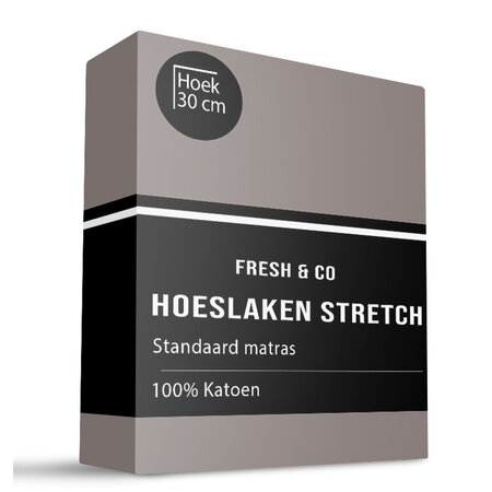 Hoeslaken - Katoen Jersey Stretch - Taupe