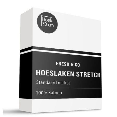 Hoeslaken - Katoen Jersey Stretch - Wit