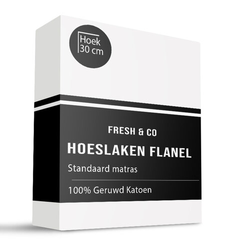 Hoeslaken - Flanel - Wit