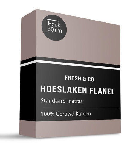 Hoeslaken - Flanel - Taupe