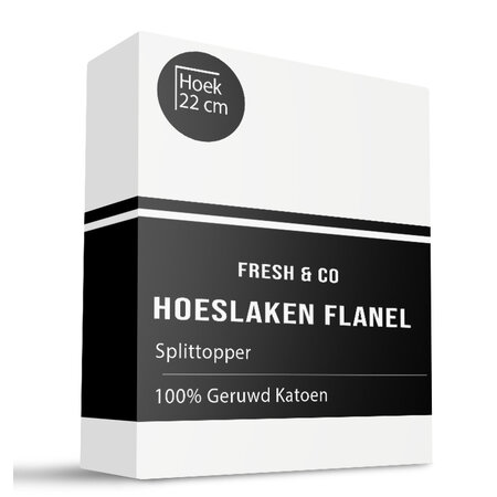 Splittopper Hoeslaken - Katoen Flanel