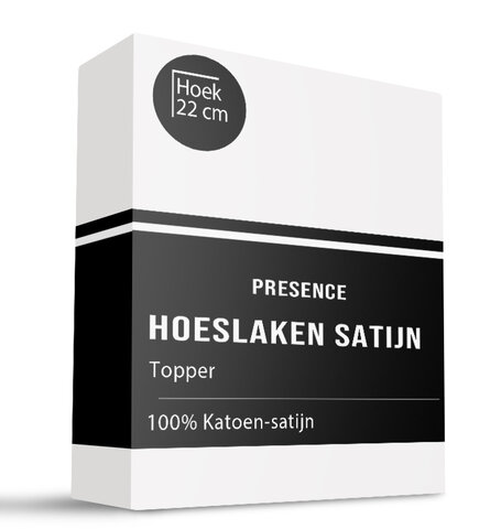 Topper Hoeslaken - Satijn - Wit