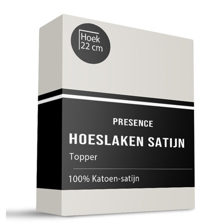 Topper Hoeslaken - Satijn - Creme