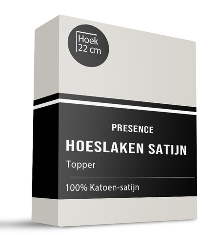 Topper Hoeslaken - Satijn - Creme