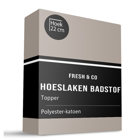 Topper Hoeslaken - Badstof - Taupe