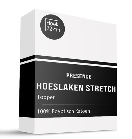 Topper Hoeslaken - Egyptisch Katoen Stretch - Wit