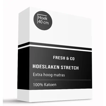 Hoeslaken - Jersey - Luxe Boxspring - Wit