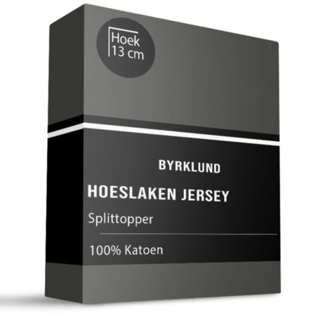 Splittopper Hoeslaken - Jersey Stretch - Antraciet