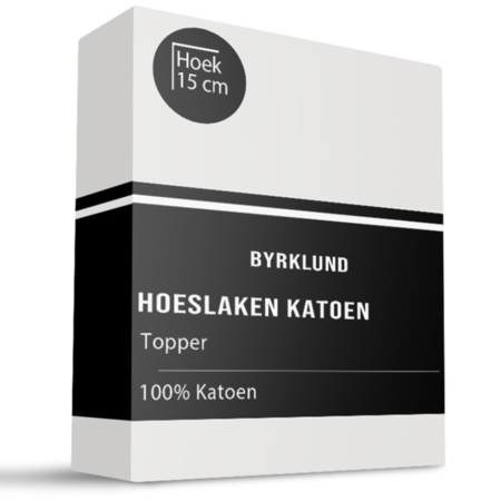 Topper Hoeslaken - Katoen - Wit