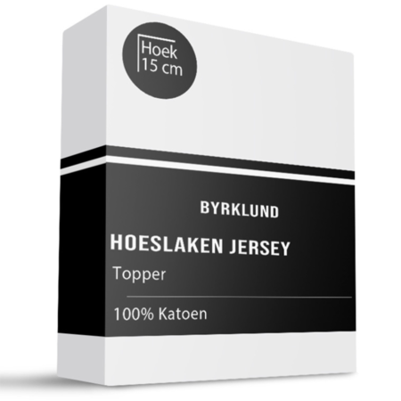 Topper Hoeslaken - Jersey Katoen Stretch - Wit