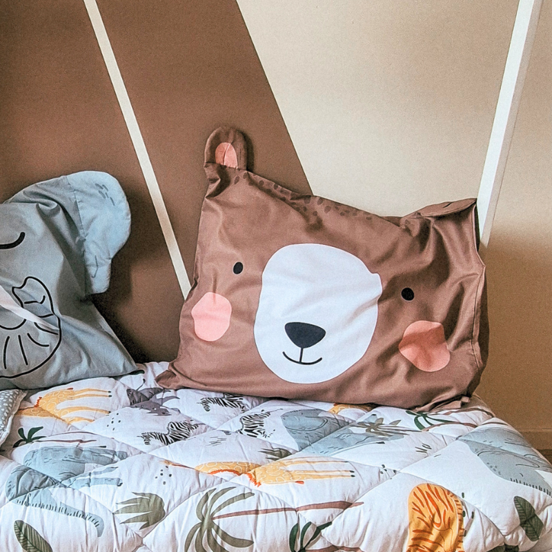 HappyBed Bobby Bear kussensloop set 2 stuks - 60x70 cm - 100% Katoen - Kussensloop met rits - Ultieme slaapcomfort