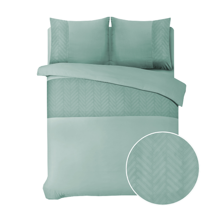 Dekbedovertrek Embossed - Valencia - Mintgroen
